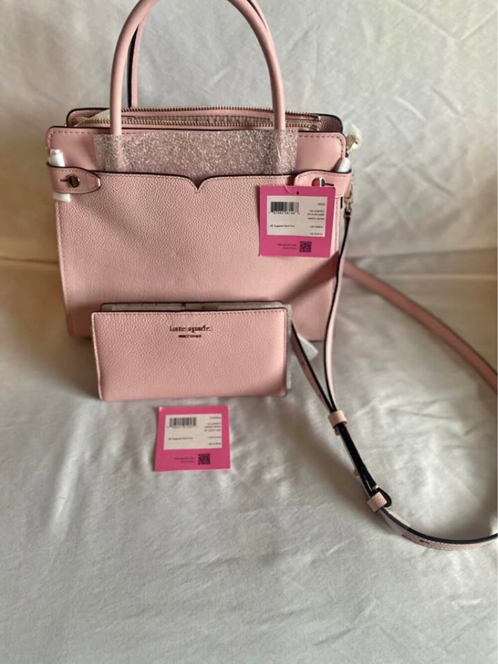 NWT Kate Spade New York Medium Satchel + Matching Wallet Set in Tutu Pink - Picture 2 of 9